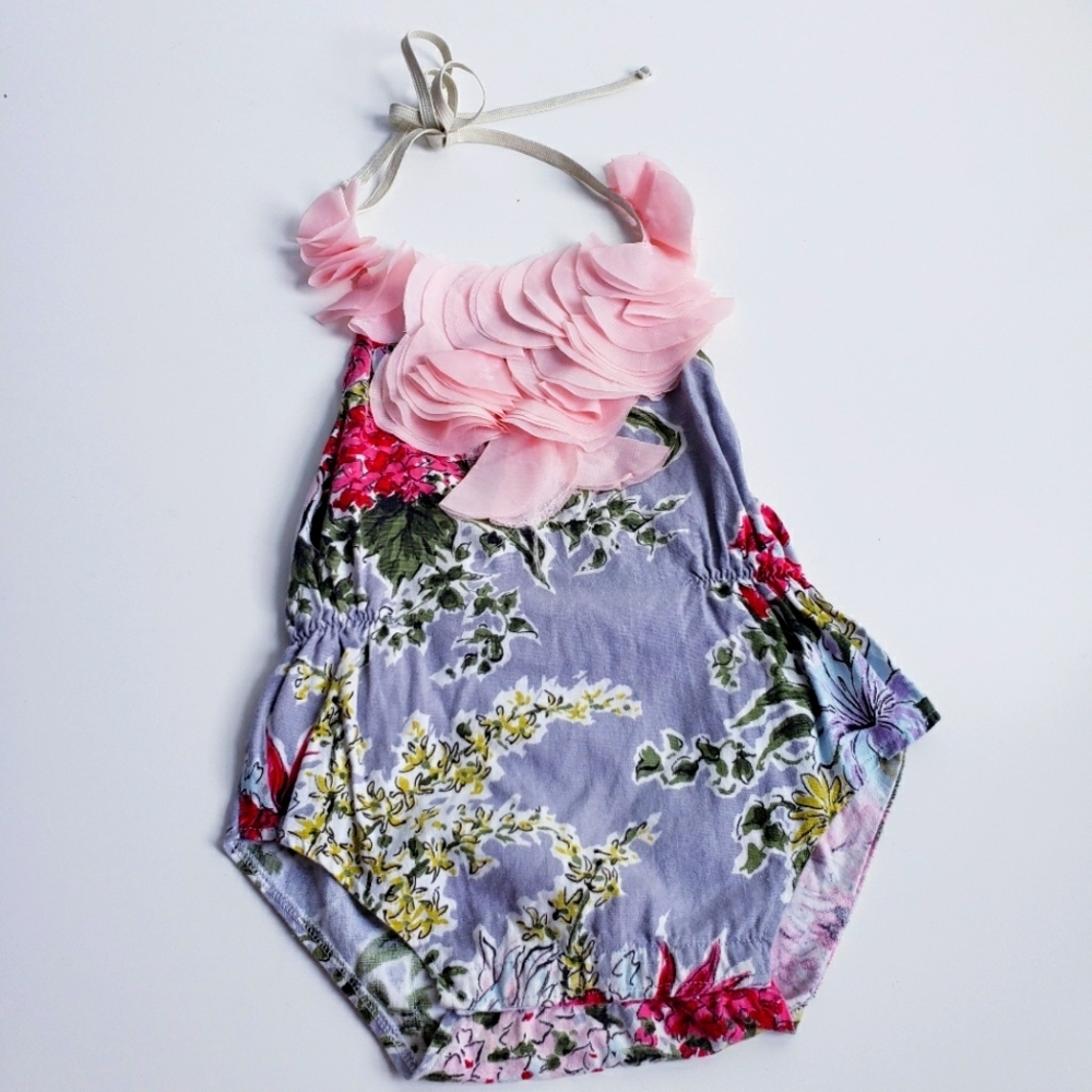 Label Jane Floral Ruffle Boho One Piece photography